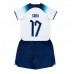 Cheap England Bukayo Saka #17 Home Football Kit Children World Cup 2022 Short Sleeve (+ pants)